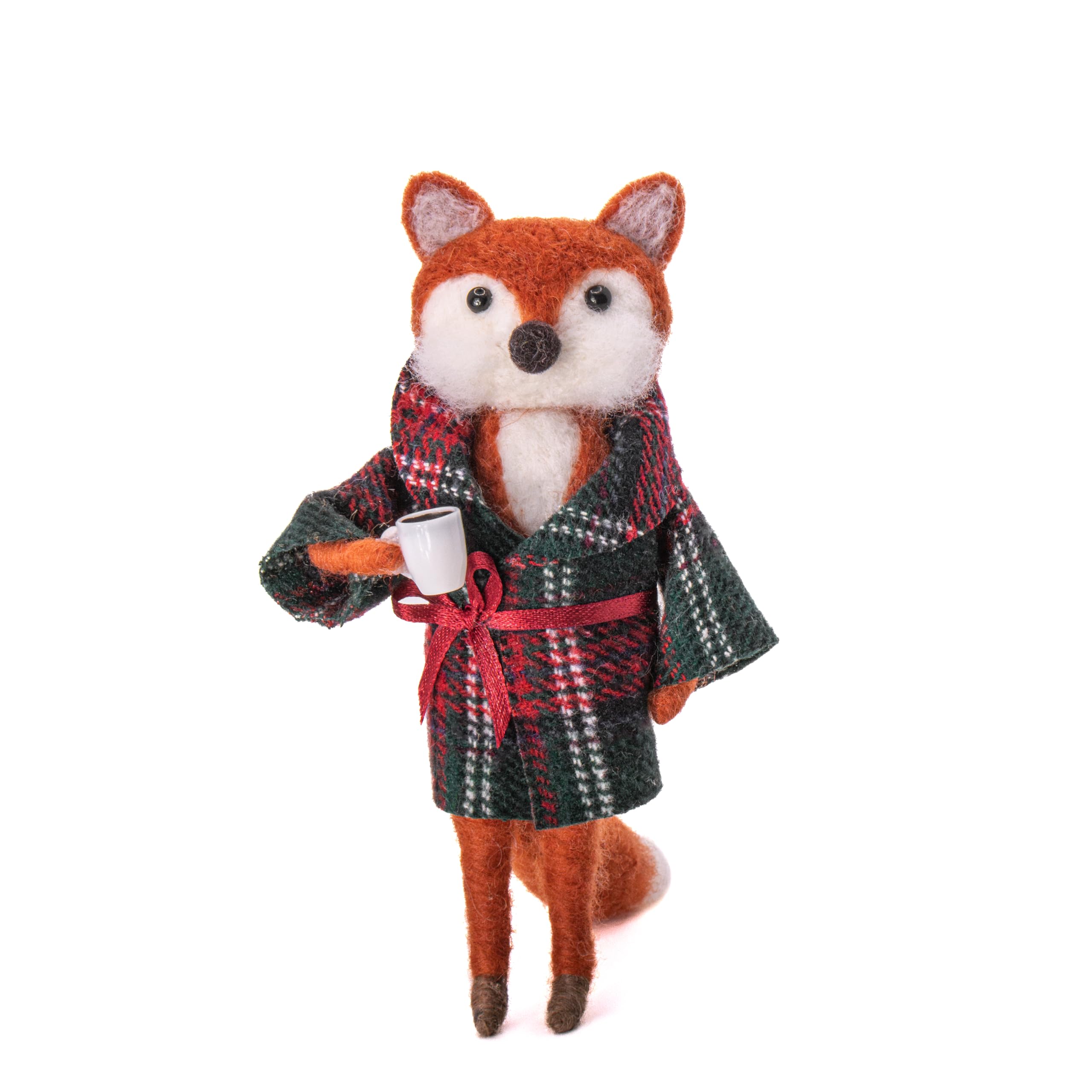 Sass & Belle Sass And Belle Fox In Tartan Dressing Gown Felt Decoration