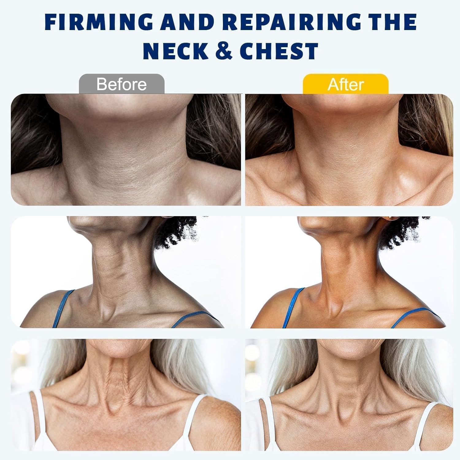 Z:SEA Neck Firming Cream with Roller, Anti-Aging, Tightening & Hydrating with Collagen, Multi Peptide, Hyaluronic Acid, Ceramide, Smooths Wrinkles, Lift-Firming Skin for Youthful-Looking, (5.29 FL OZ) - Image 4