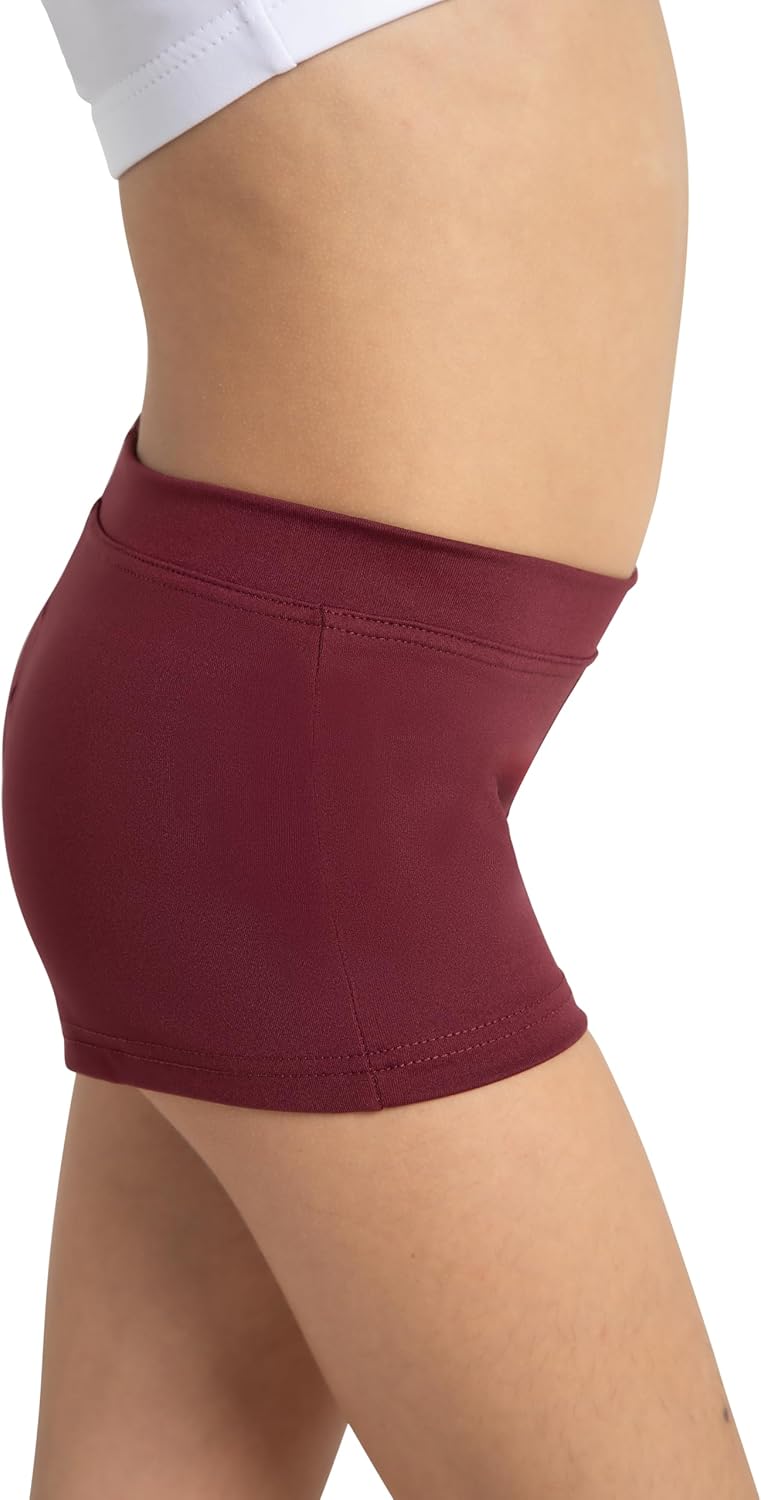 Capezio girls Boys Cut Low Rise athletic shorts, Maroon, 8 10 US - Image 3