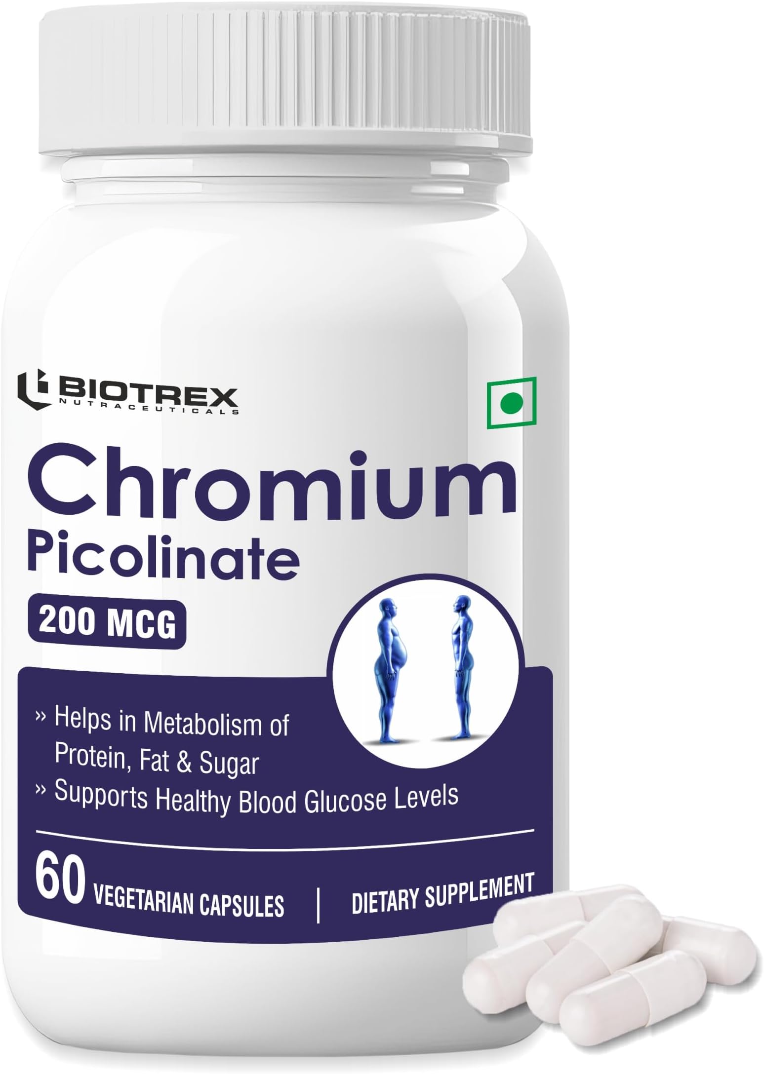 Biotrex Nutraceuticals Chromium Picolinate 200 mcg - 60 Capsules