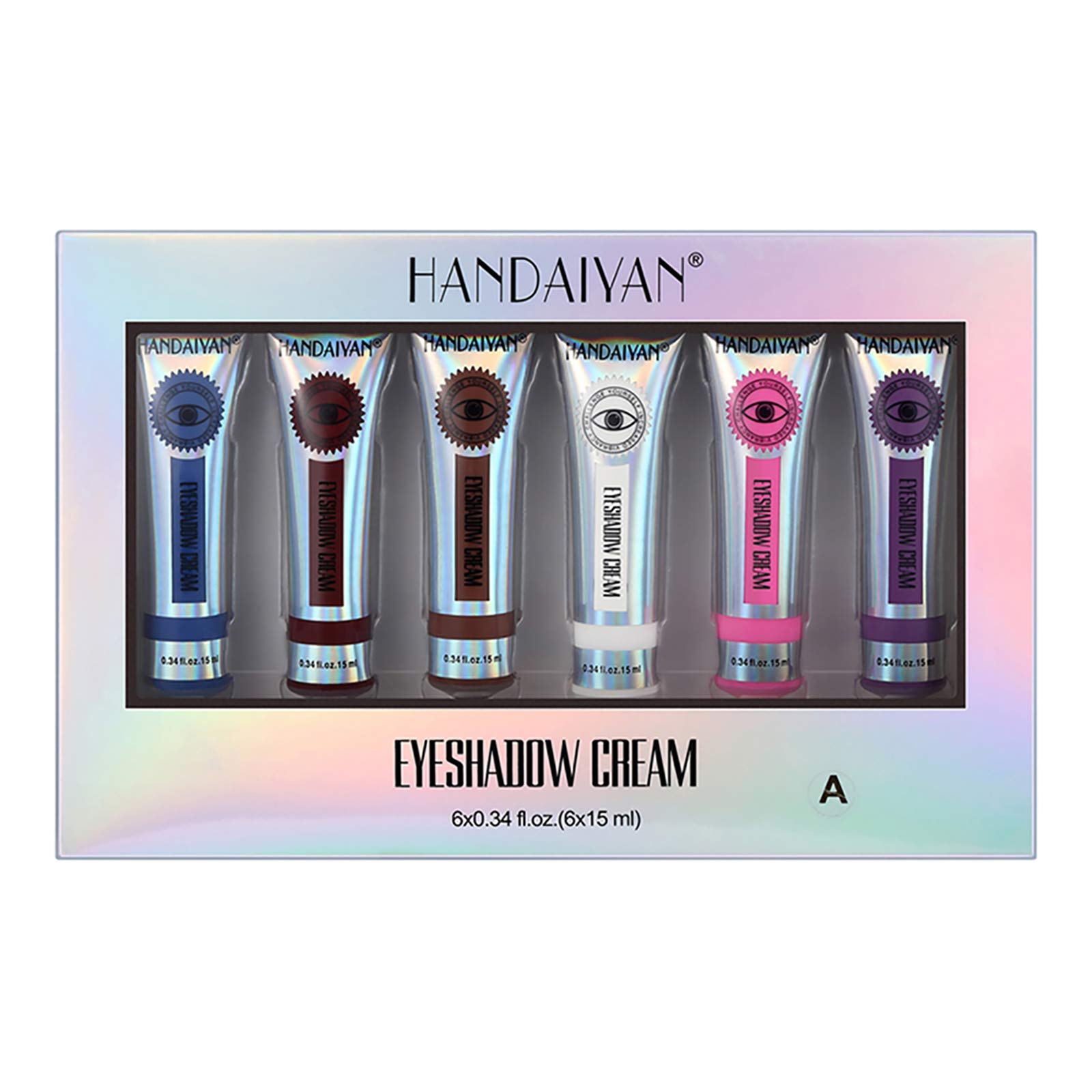 Angmile 6 Colors Matte Eyeshadow Cream Set Eye Makeup Color Primer Base Cream Multi-Function Liquid Eyeshadow Ultra-Pigmented Long-Lasting Waterproof Smudge-Free Eyeshadow (Set A)