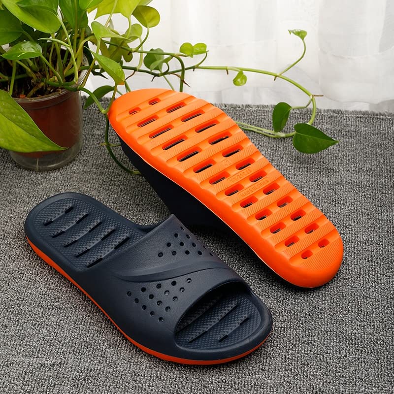 Zapatillas de Ducha para Hombre de Secado rápido, Antideslizantes, para baño, Piscina, Playa, Sandalias deslizantes (Gray 9.5)
