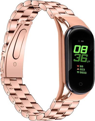 RuiRdot Pulsera Mi 6, correa de acero inoxidable ultrafina desmontable, correa de repuesto para reloj deportiva compatible con Mi Band 5Mi Band 6,