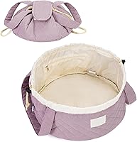 Vista 9 de Bolsa de maquillaje con cordón en forma de barril, grande, bolsa de cosméticos, organizador de artículos de tocador para mujeres, B-verde menta