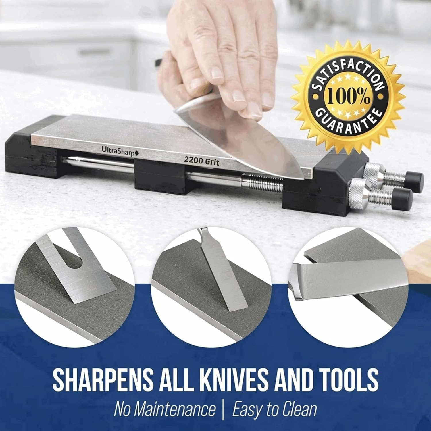 Ultra Sharp Diamond Sharpening Stone - 2200 Grit - 8 x 3