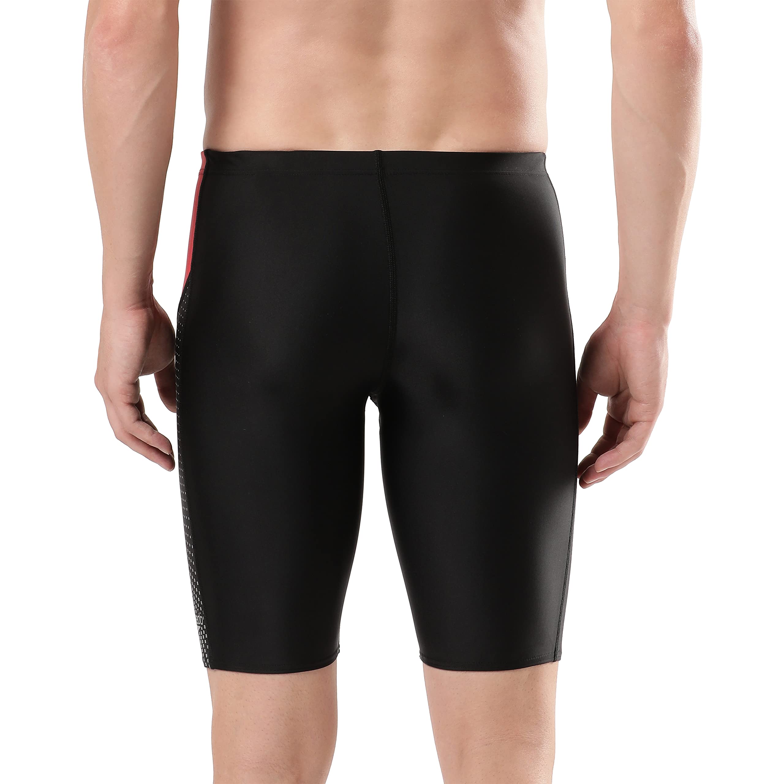 Speedo Men's Endurance 10 Dive Aquashort - Black & Fed Red 3