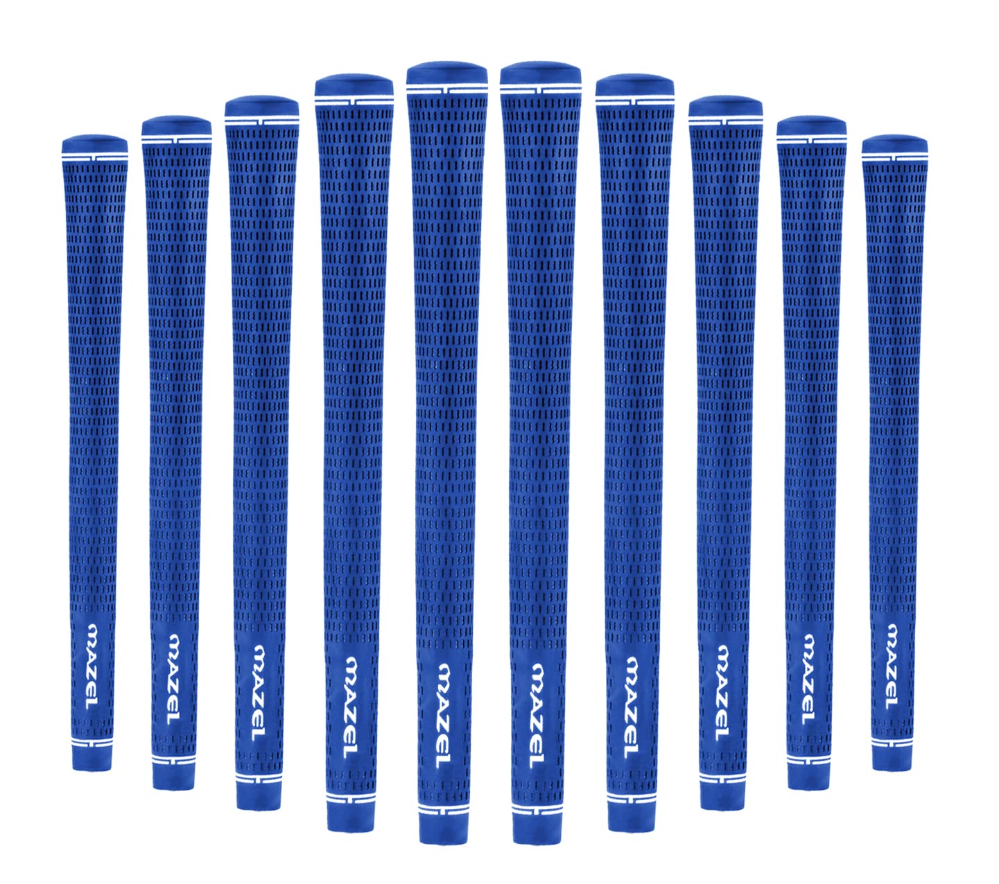 MAZEL Rubber Golf Grip Set of 10 or 1 Pcs - Midsize/Large Non-Slip Performance All-Weather Golf Club Grip for Driver,Chipper,Iron,Hybrid