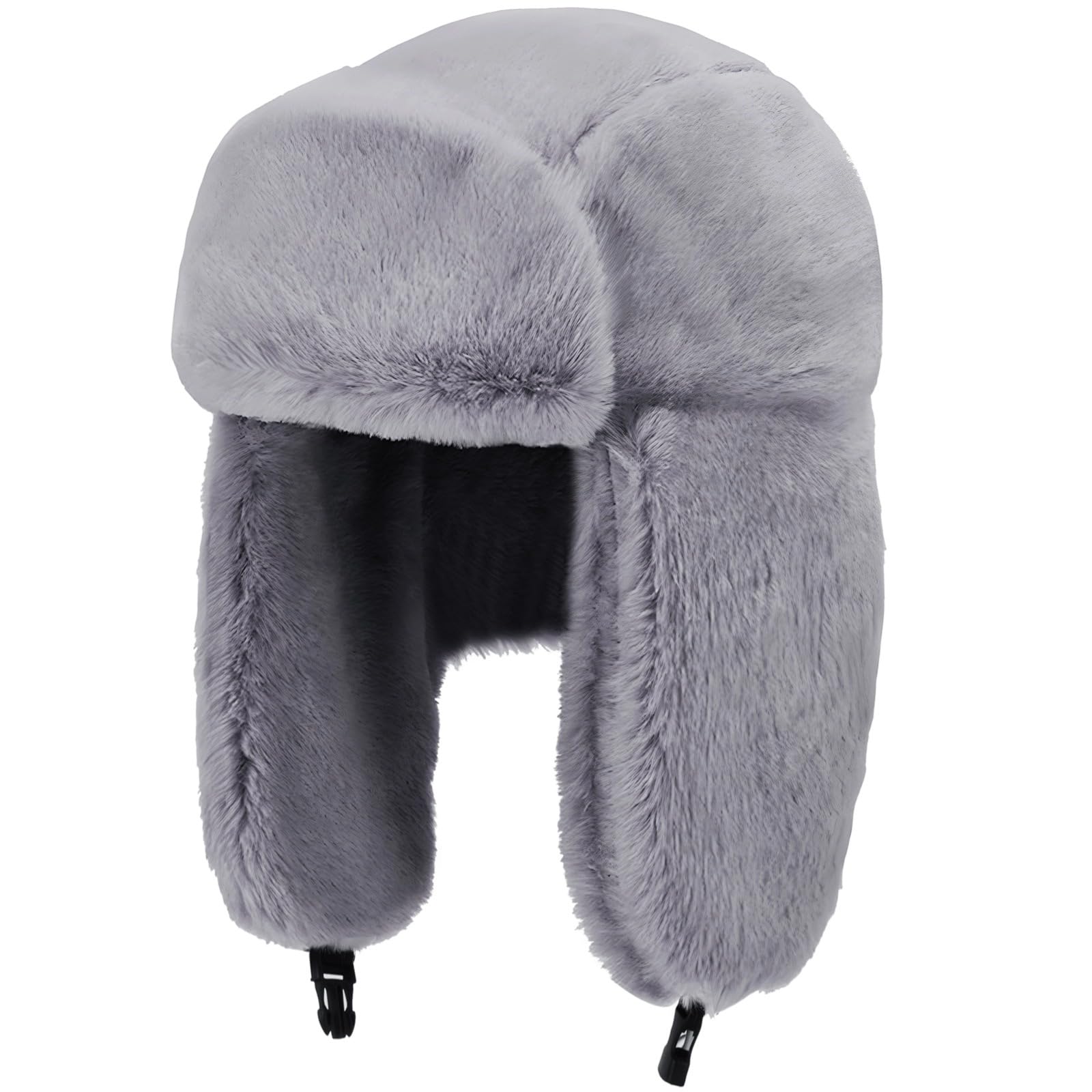 Unisex Russian Trapper Hat For Winter, Faux Ski Cap With Windproof Design, Ear And Chin Coverage For Outdoor Cold Adventures