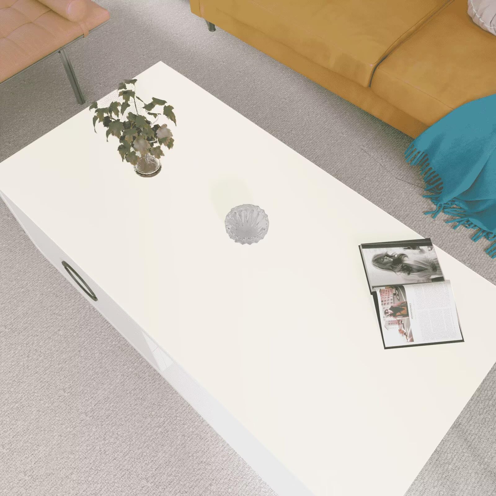 Zinkooat Leather Table Cover,1.8mm Thick,24x48 Inch Table Protector,Glass Table Protector,Table Sticker Cover,Desk Covers On Top of Desks.(White+White