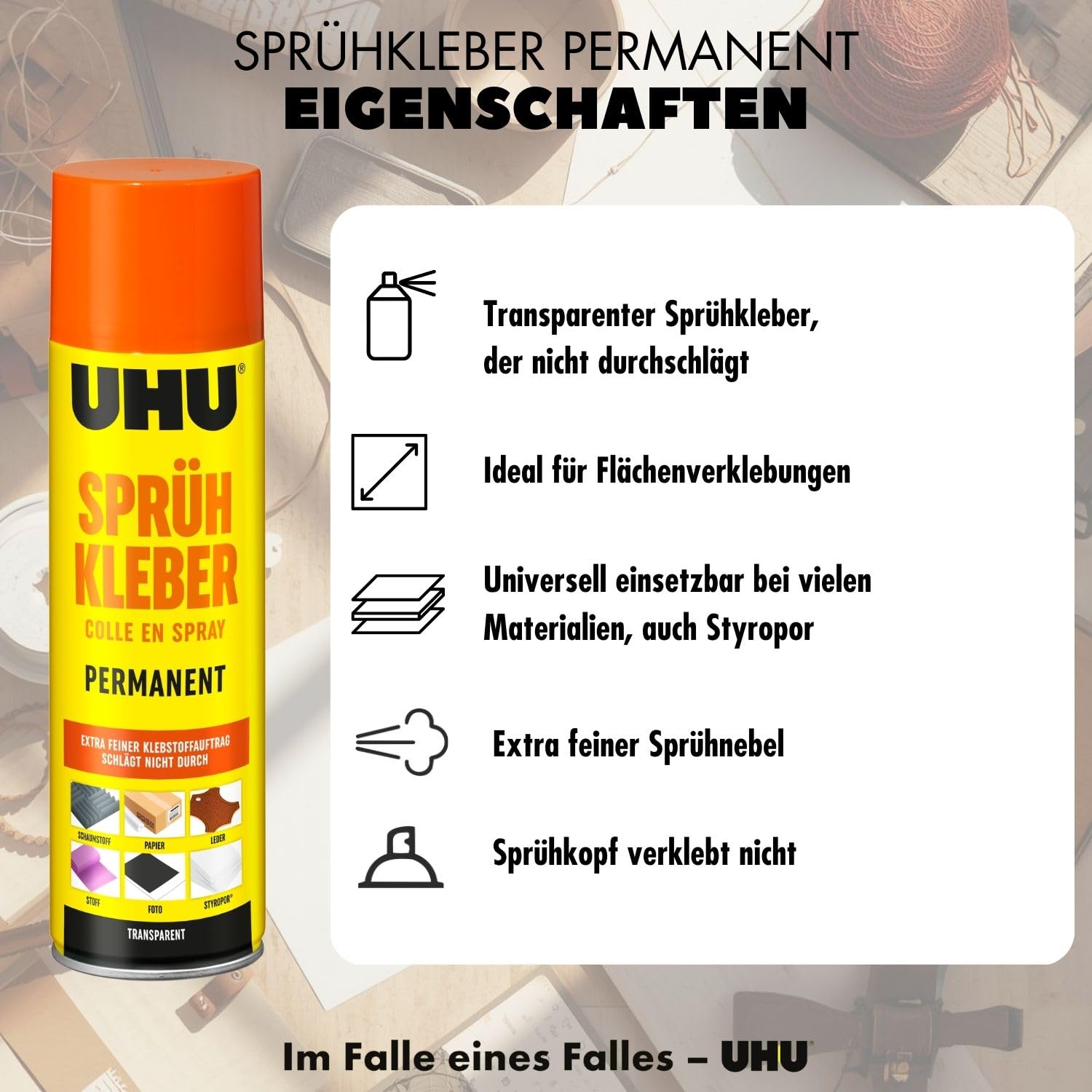 UHU Trwały klej natryskowy, 46745