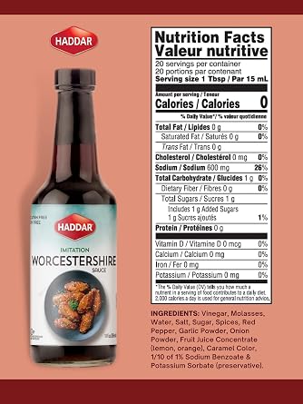 Haddar Vegan Friendly Worcestershire Sauce 10oz (2 Pack) | Vegan, Fish Free, Gluten Free, Soy Free, Kosher for Passover
