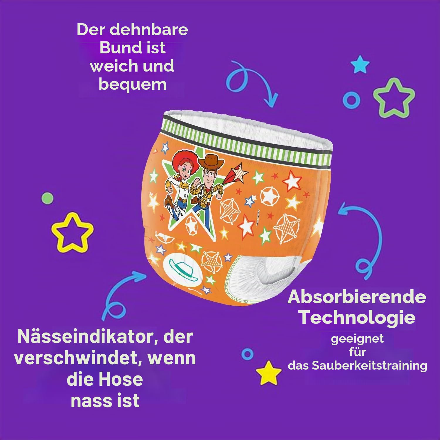 Huggies Pull-Ups, Trainer Day Windelhose für 2-4 Jahre, Größe 6-7 Pull Up Windeln (40 Hosen) - Töpfchentrainingshose für einfaches Toilettentraining - Nass von Trocken lernen
