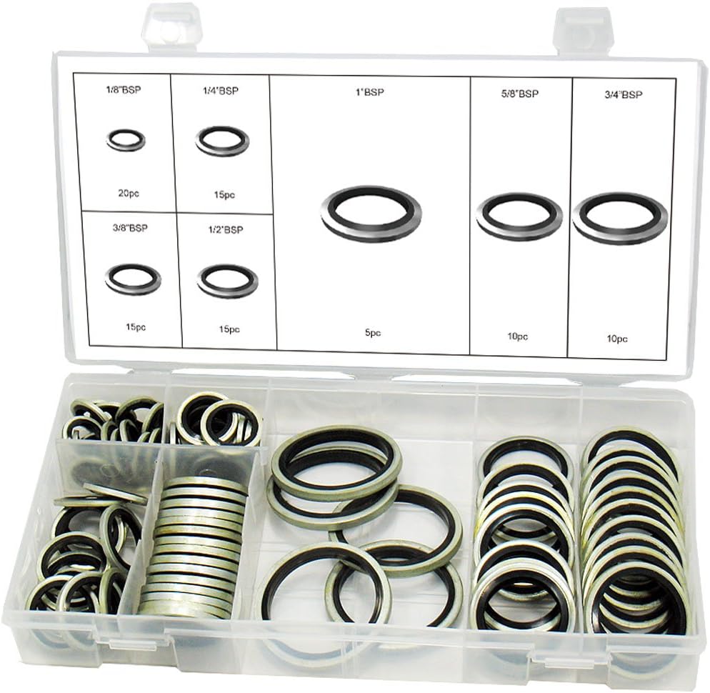 2x Dowty-Dichtungen 5/8" BSP – Bonded Seals Für Hydraulik, Öl, Kraftstoff, Benzin – Nitrilgummi & Selbstzentrierend