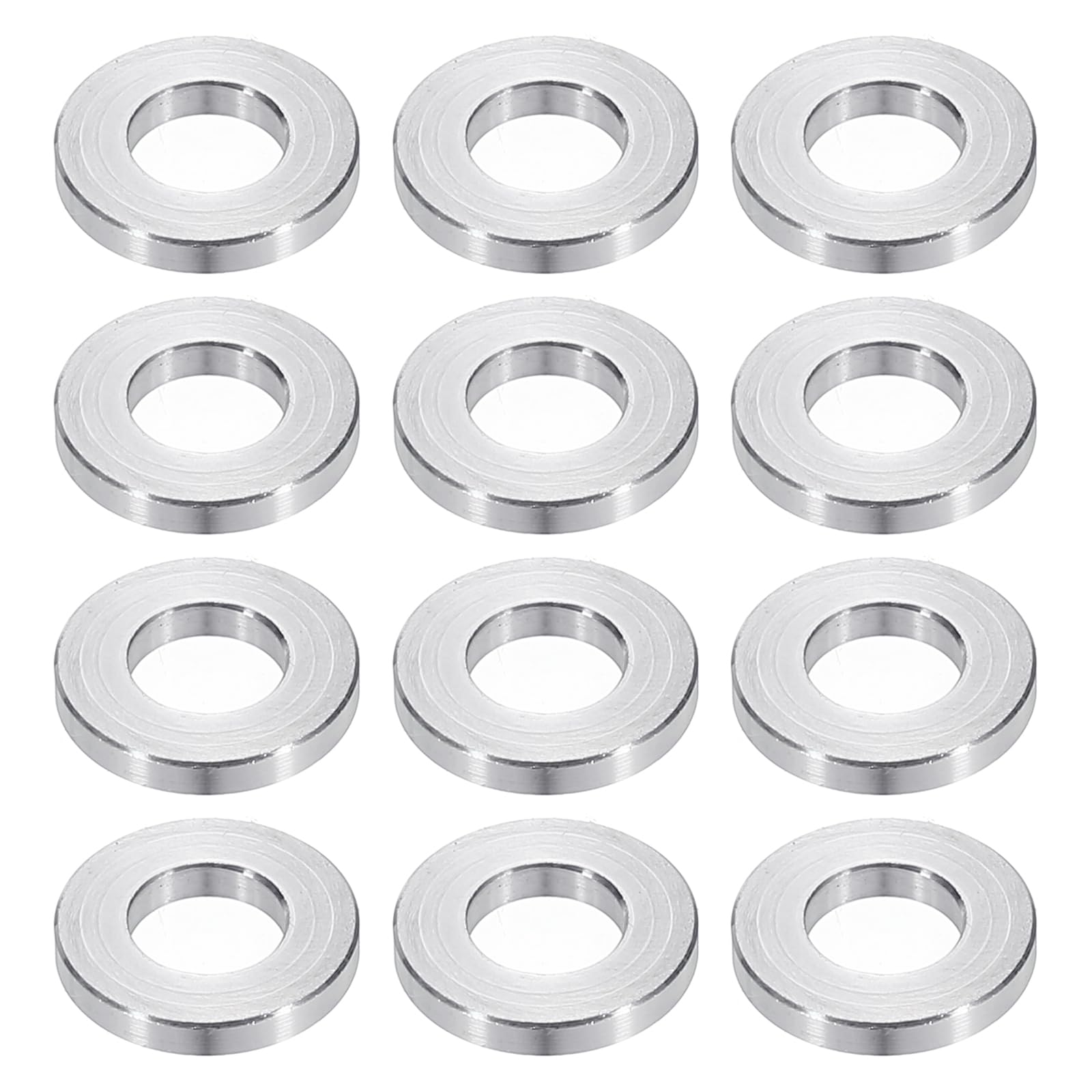 PATIKIL M8 Aluminum Spacers, 12pcs 5/16" x 5/8" Round Metal Spacers for 5/16 or M8 Screw Bolts