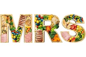 MRS Charcuterie Board Letters: Wooden Charcuterie Decor for Home & Party