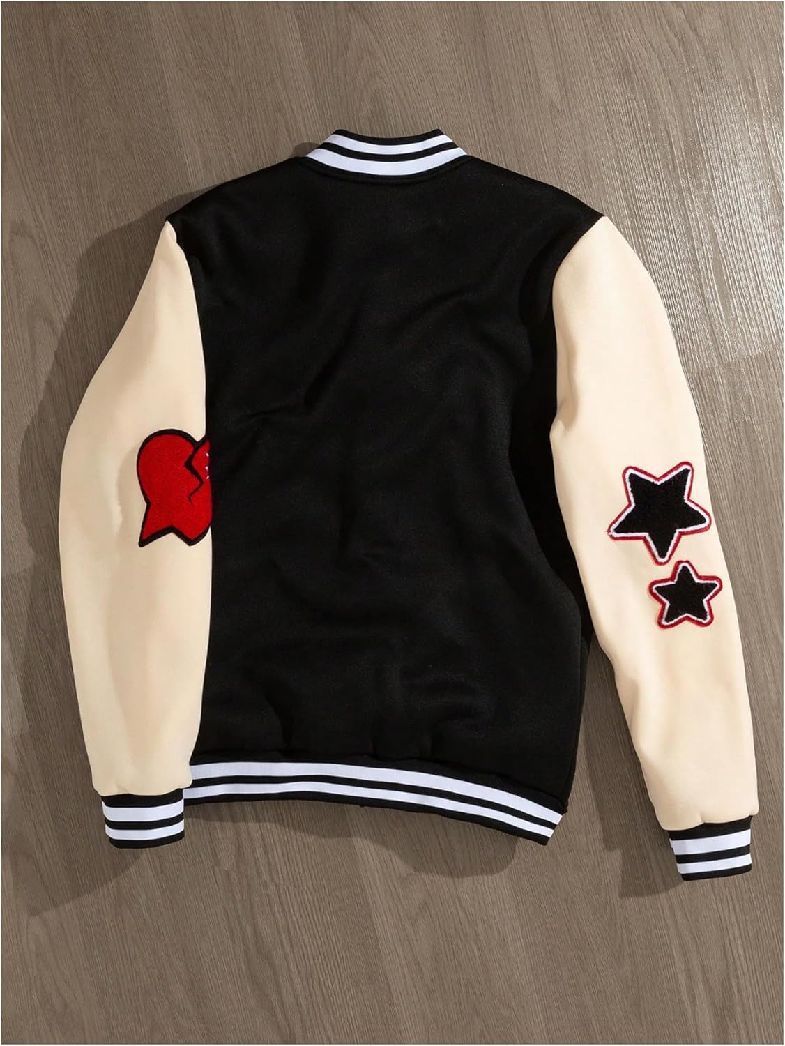 SOLY HUX Men's Varsity Jacket Color Block Graphic Long Sleeve Streetwear Y2k Baseball Jacket - Image 2
