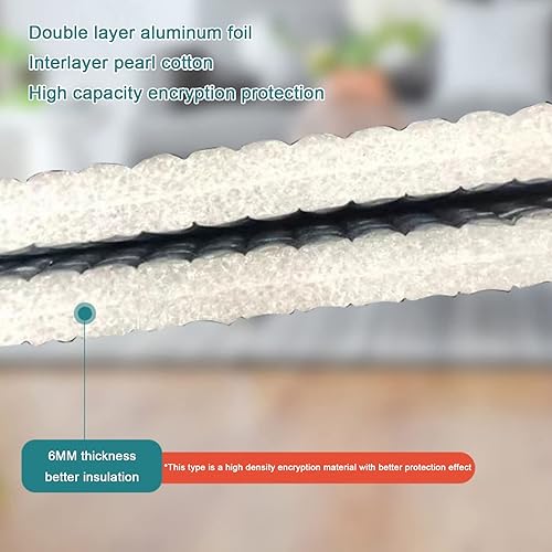 Vista 4 de Película de ventana de bloqueo de luz 100 % anti-UV, protector de aislamiento térmico de aluminio reflectante, oscurecimiento de habitación, tinte