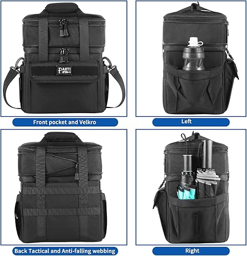 Miniatura 7 de Lonchera reutilizable aislada de 15 litros y 18 litros expandible, para secar y mojar, doble cubierta, antideslizante, impermeable, a prueba de