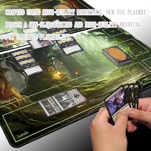 Miniatura 222 de MTG - Tapete de juego de 24 x 14 pulgadas, bolsas de almacenamiento con parte trasera antideslizante, ideal para entusiastas de los juegos de sin