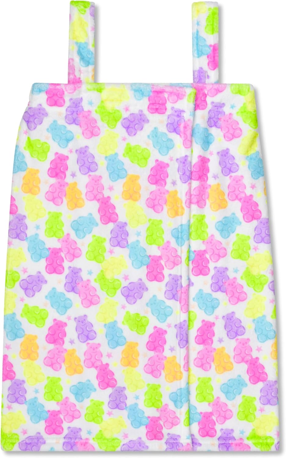 iscream Big Girls' Silky Soft Plush Spa Wrap for Home, Travel, Summer Camp - Candy Shop Collection