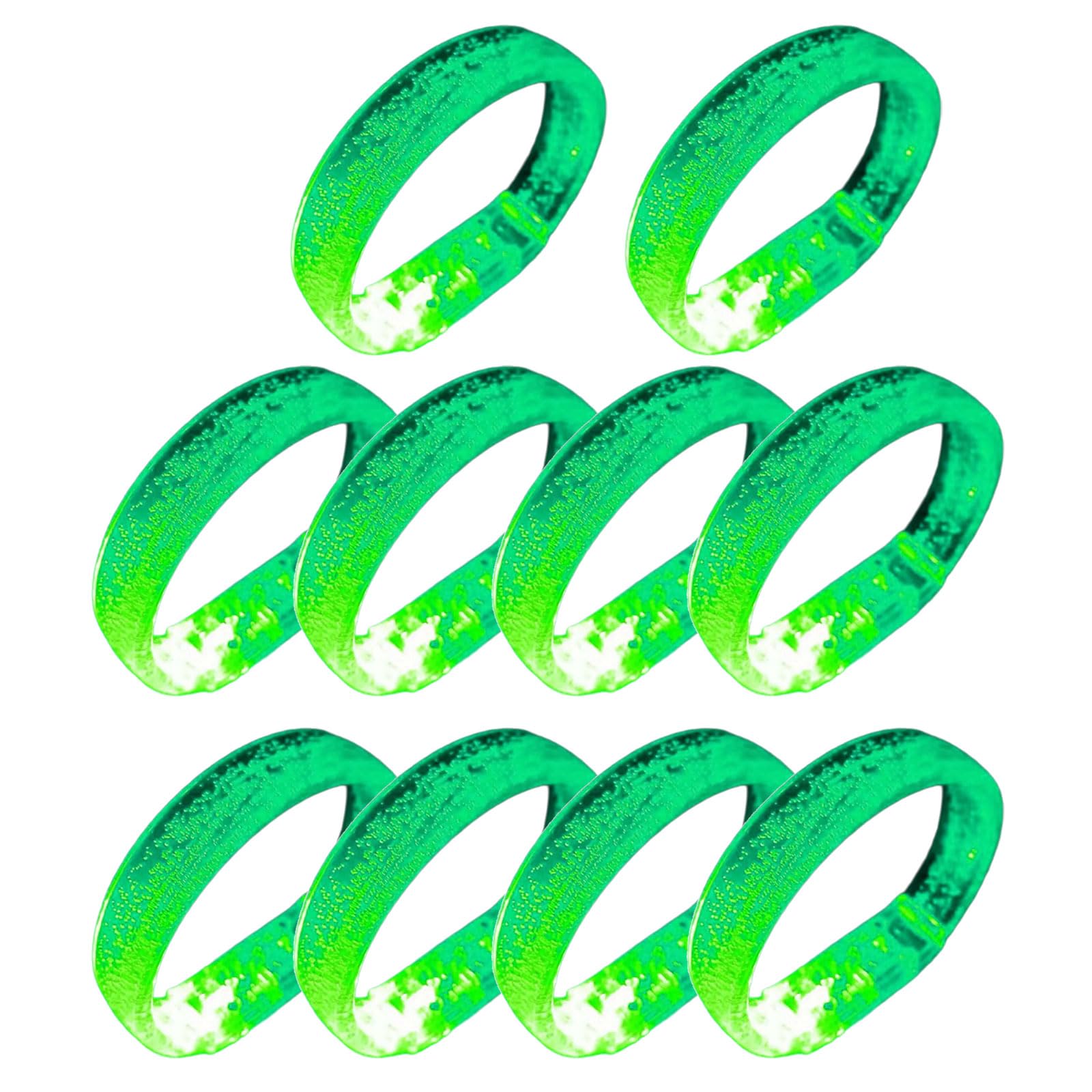 Maxtonser 10pcs Glowing LED Bracelets For Night Event LED Party Bracelets Eye Catching Accessory for Social Gatherings