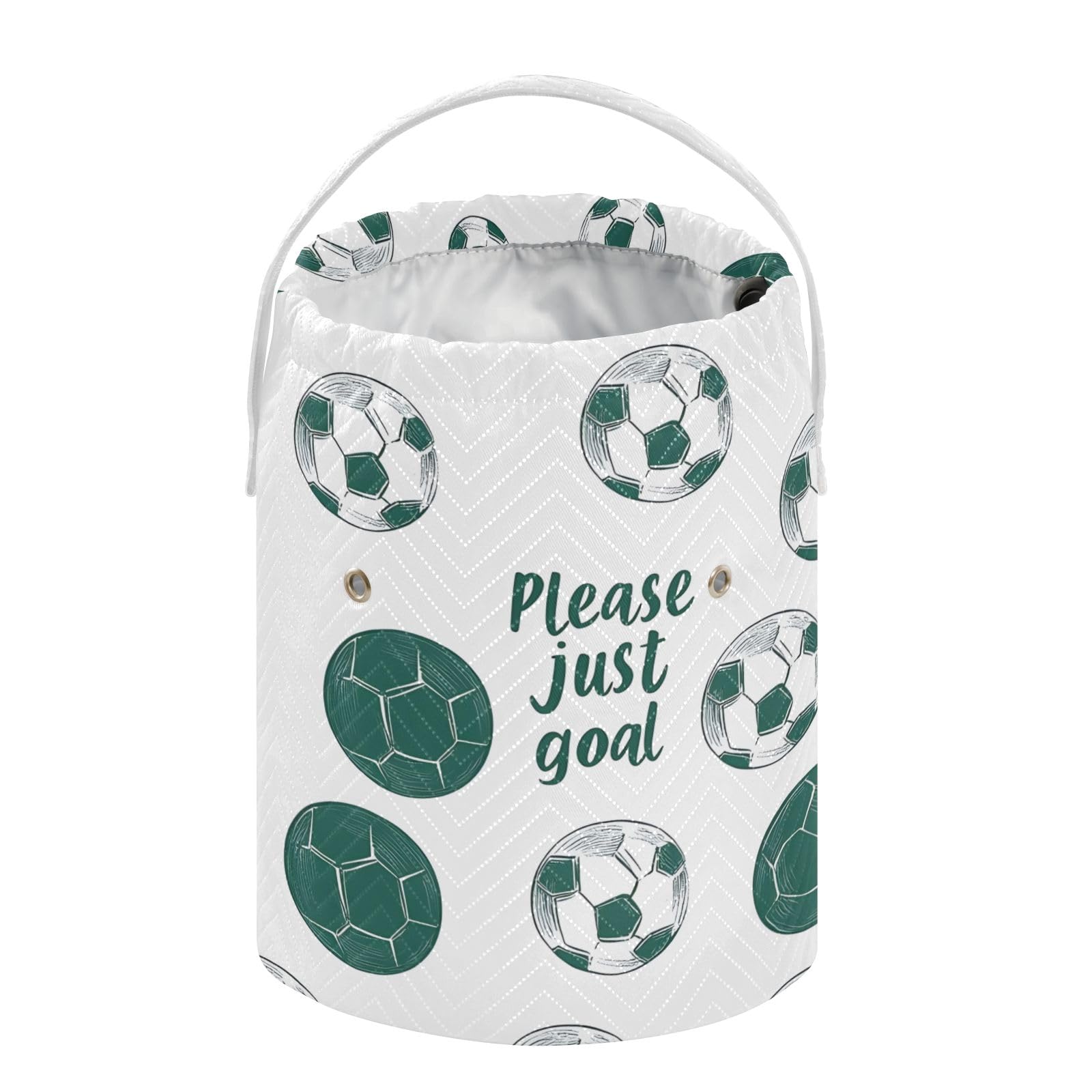 Yarn Storage Bag Small Crochet Bag Knitting Bag Organizer Green Football White Yarn Bags for Crocheting Basket