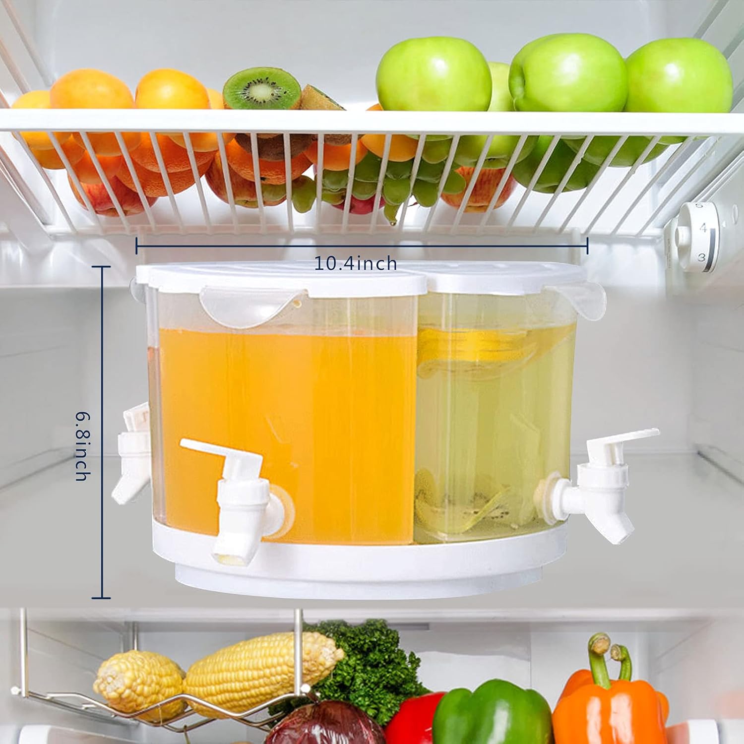  | Drink Dispensers For Parties, 1.45 Gallon Lemonade Juice Dispensers 360°Rotate With Spigot ,CDWMJ Fridge Plastic Beverage Dispenser With Non-Slip Handle/Wide Mouth Design: Iced Beverage Dispensers