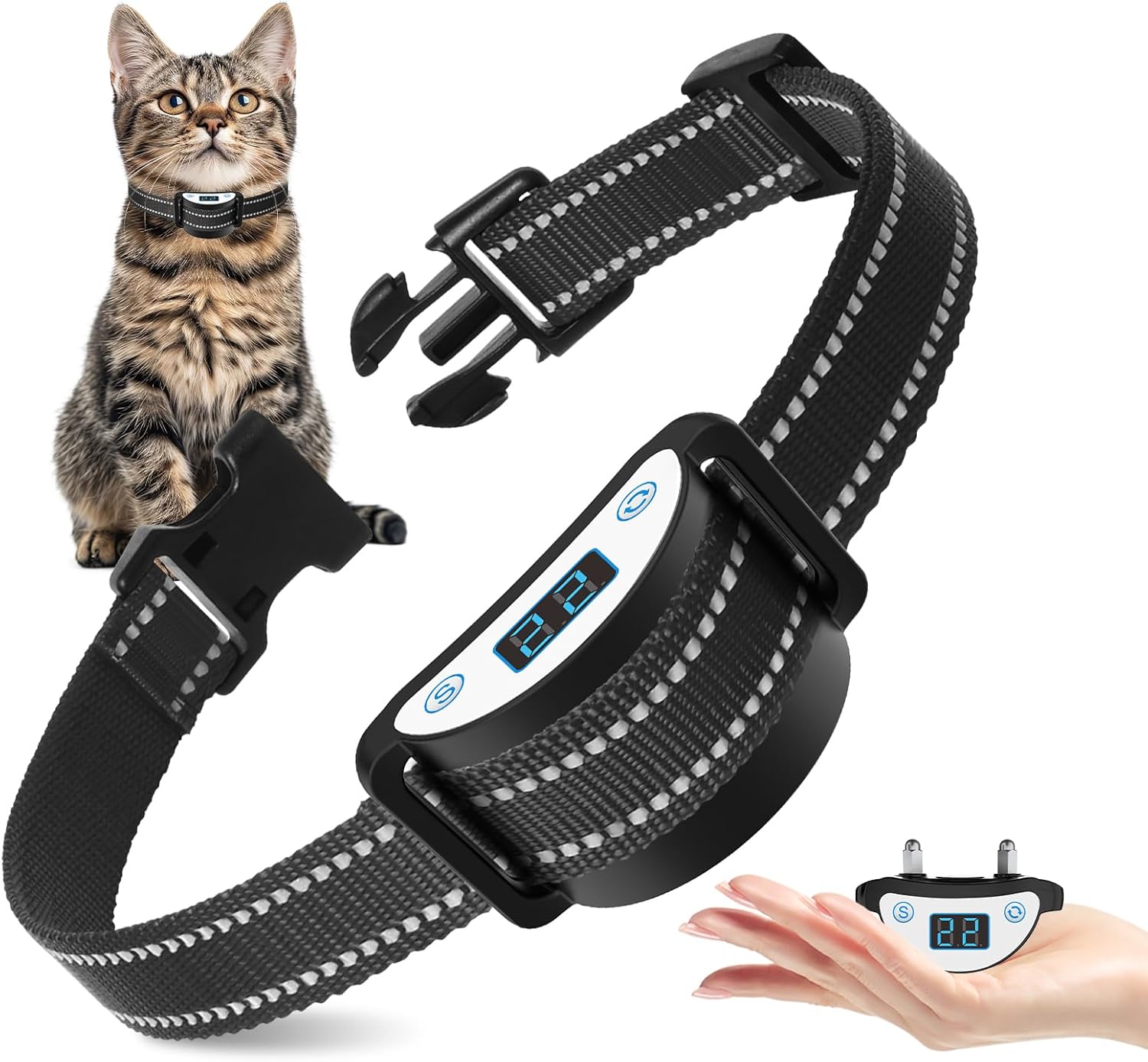 Pet Supplies : DTCOLLAR Cat Shock Collar - Vibration & Shock Switchable ...