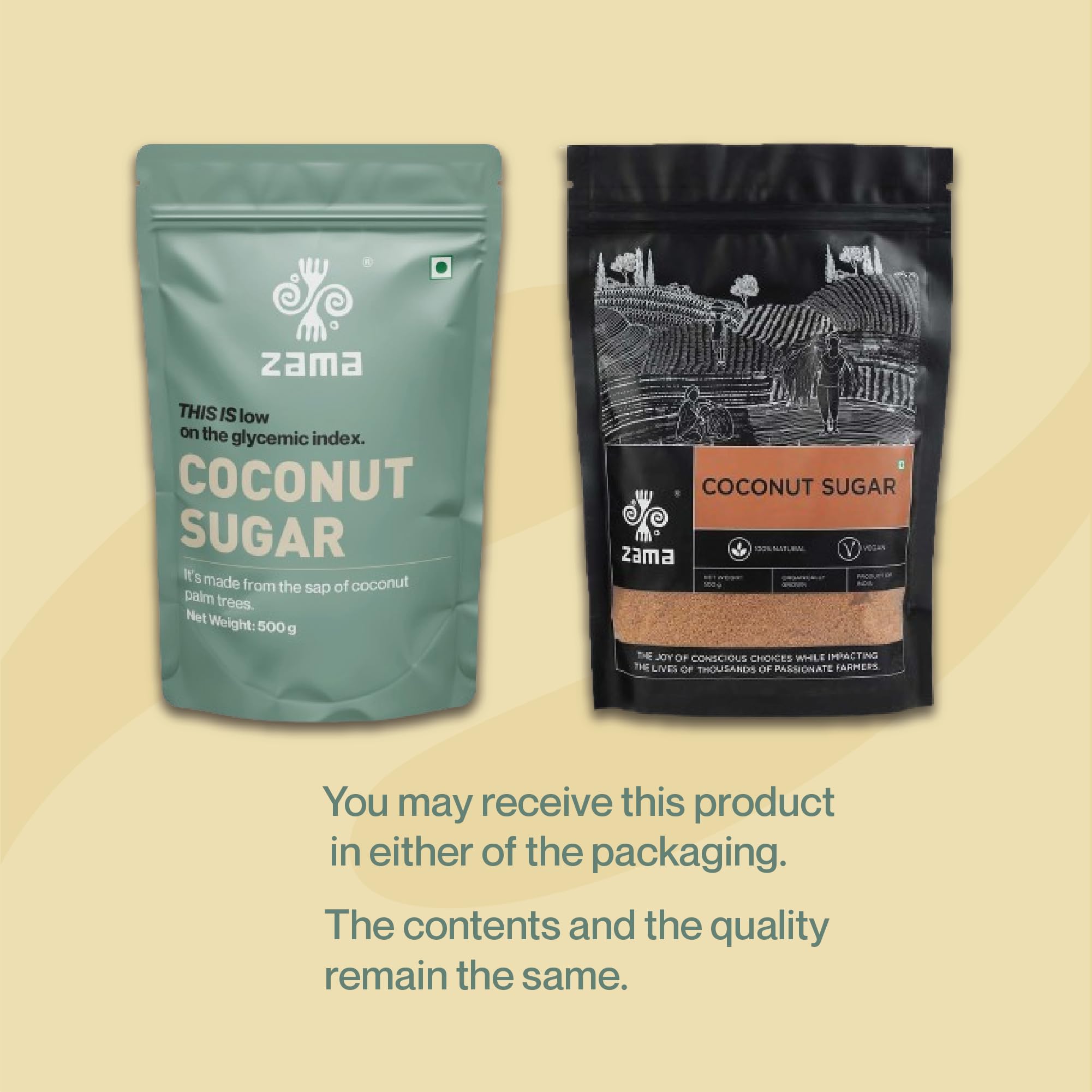 Zama Coconut Sugar 500g | Coconut Palm Sugar | Subtle Caramel Flavour | Sugar Substitute | Unprocessed and unrefined | Plant Based | Coconut Jaggery - Image 4 thumbnail