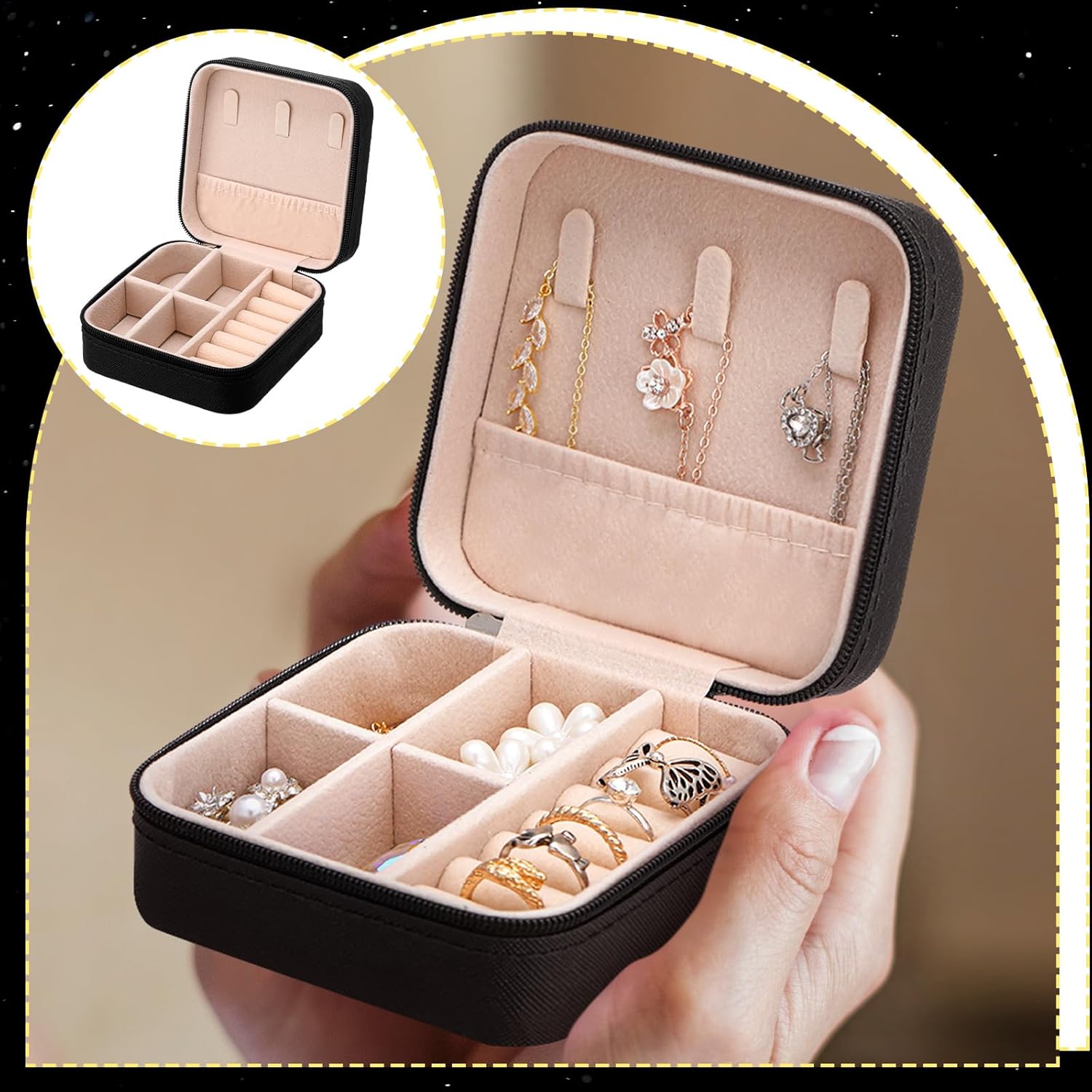 Colingmill 8 Pcs Bridesmaid Proposal Jewelry Box Gifts I Can't Say I Do Without You Travel Jewelry Case Portable Earring Organizer for Women Bridesmaids Wedding Gifts