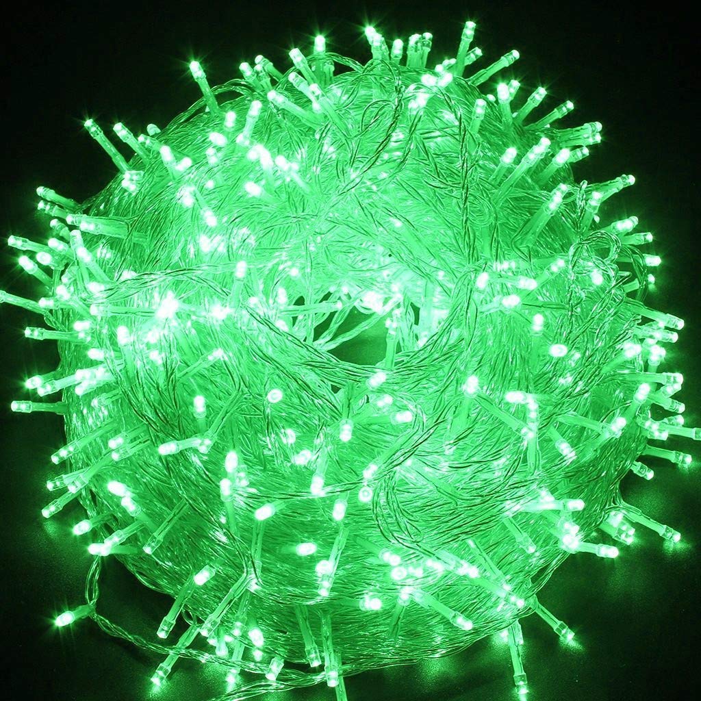 HULX LEDs Christmas Lights, 5m 50LED Fairy Twinkle String Lights for Tree, Indoor Outdoor Battery-Powered (Green)