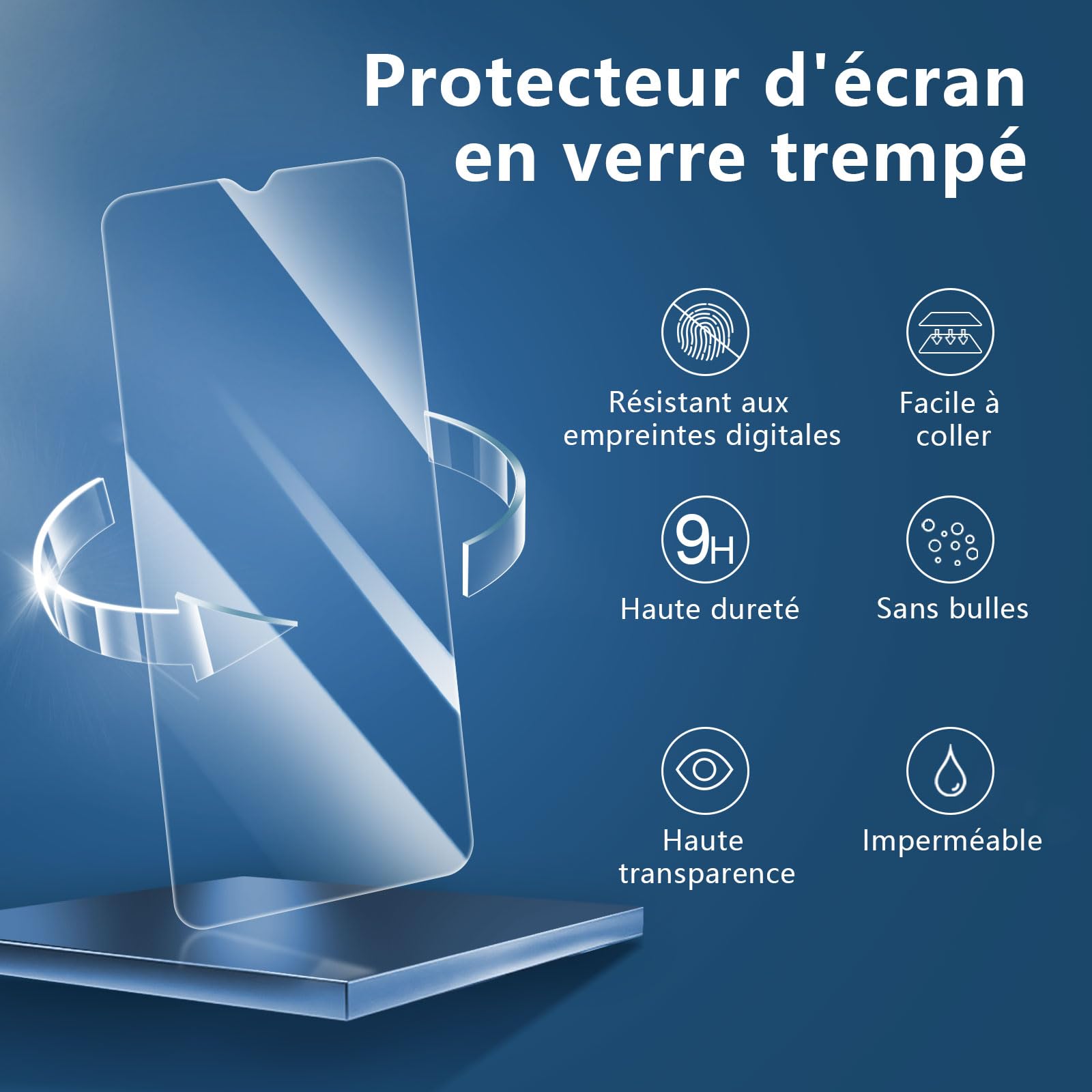 Protection écran Verre Trempé Pour Doogee Note 58 / Note 58 Pro - 3 Pièces, Dureté 9H, Anti-rayures - 3