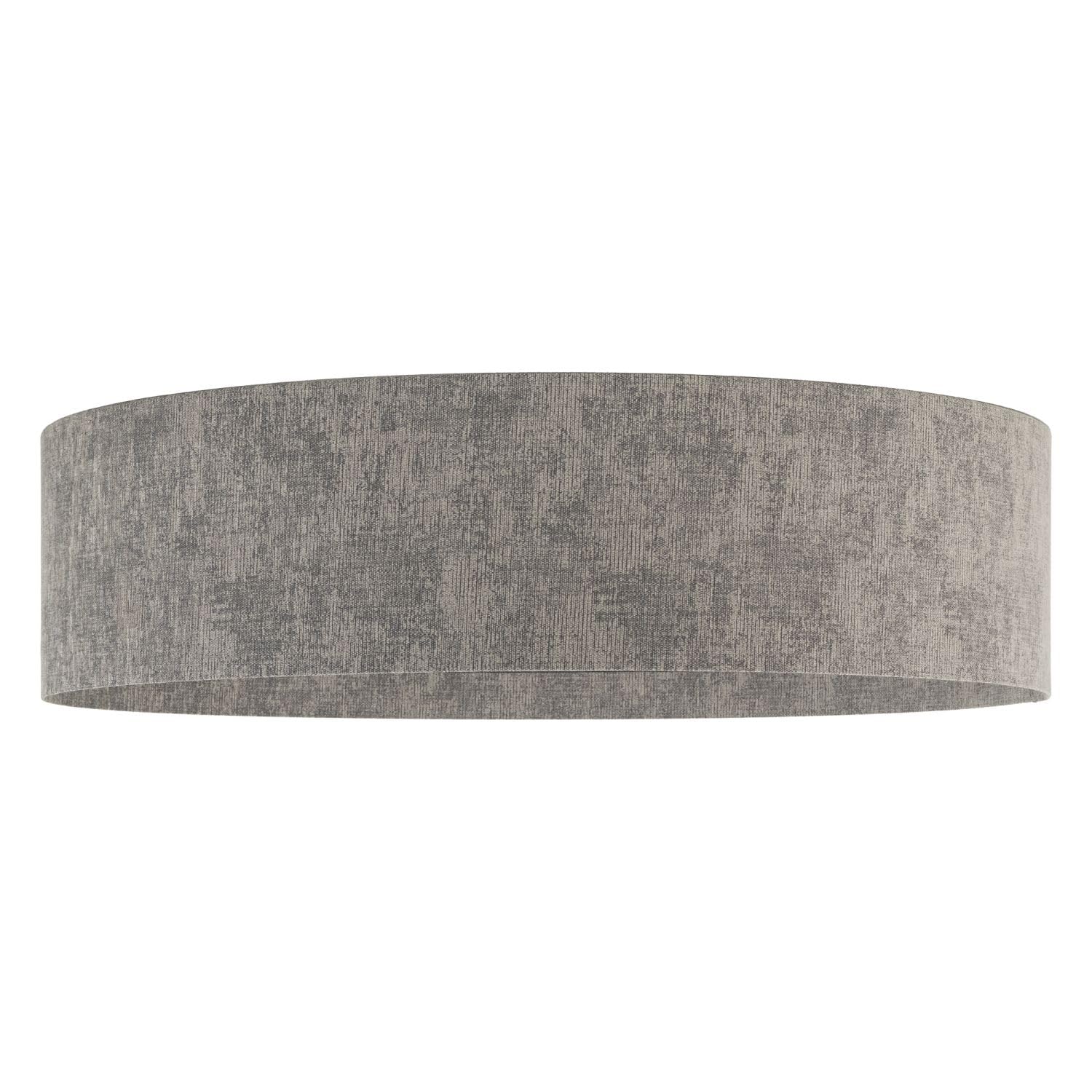 Licht-Erlebnisse Deckenleuchte Stoff Grau Modern Wohnzimmer Schlafzimmer E27 rund gemütlich B:75 cm Stofflampe Deckenlampe