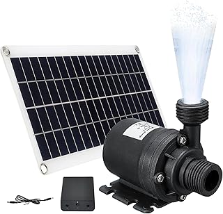 HoveeLuty Solar Water Pump Kit 50w Quiet Solar Powered Water Fountain Pump High Efficiency Solar Powered Submersible Pump with Solar Panel Solar Fountain Pump for Pond Fish Pond Garden Waterfall Pool