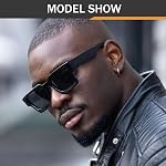 Retro Square Polarized Lunettes de soleil pour hommes Femmes Vintage Rectangle Chunky noir nuances 90s Verres