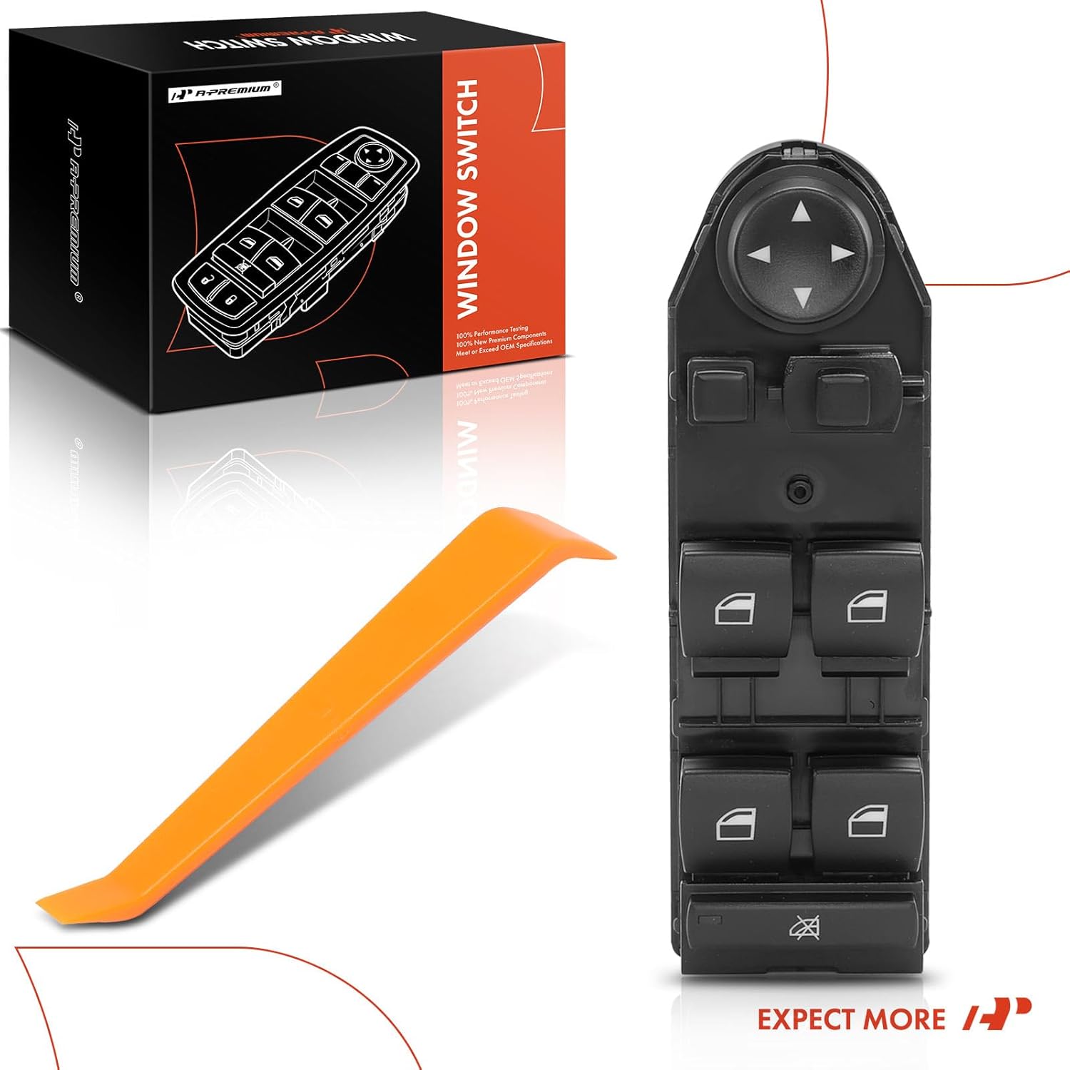 A-Premium Master Power Window Switch Compatible with BMW X3 2007 2008 2009 2010, Replace# 61313413431, 61313414355