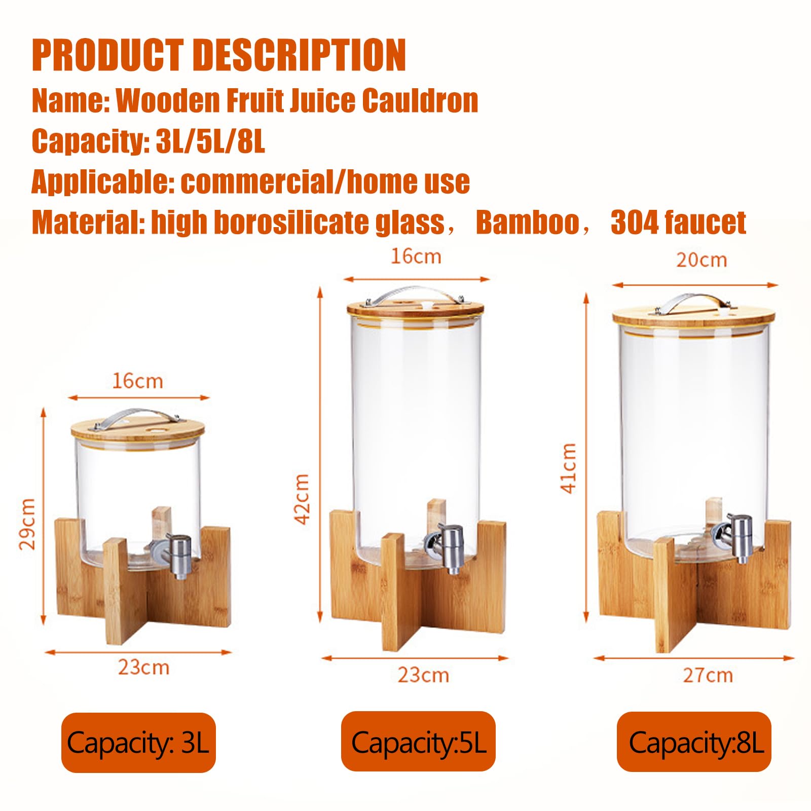 Distributore di bevande con supporto, dispenser per bevande calde o fredde, ideale per acqua, succhi di frutta, tè freddo, per feste ed eventi, 3 l