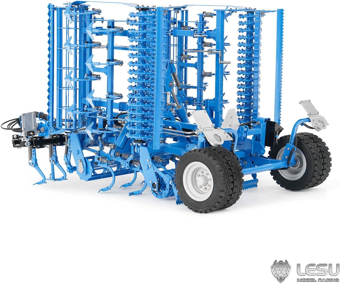 TOUCAN RC HOBBY LESU Metal K500 Seedbed Pre-Sowing Soil Preparation Machine Planter Plough for 1/14 RC Hydraulic Tractor Car AOUE 1050 Model