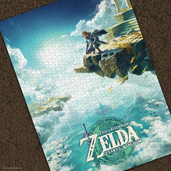 The Legend of Zelda Tears of The Kingdom 1000 Piece Jigsaw Puzzle | Collectible Puzzle Featuring Link from The Legend of Zelda Video Game | Officially Licensed Nintendo Merchandise