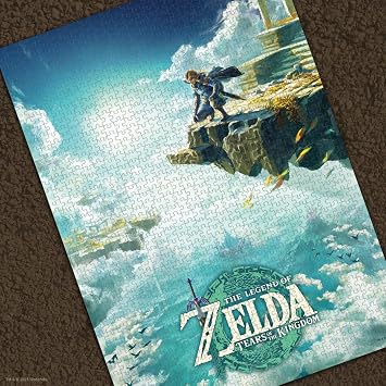 The Legend of Zelda Tears of The Kingdom 1000 Piece Jigsaw Puzzle | Collectible Puzzle Featuring Link from The Legend of Zelda Video Game | Officially Licensed Nintendo Merchandise