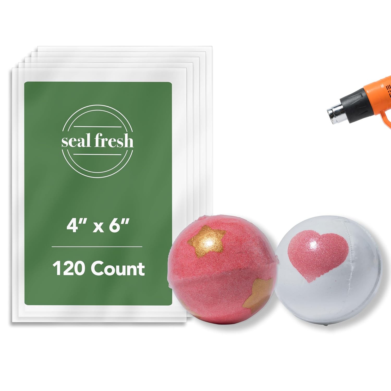 Seal Fresh Shrink Wrap Bags 4" x 6" (120 Count) Shrink