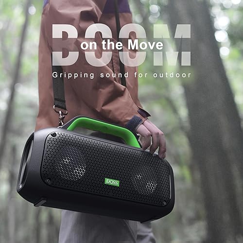 Miniatura 7 de DOSS Extreme Boom - Altavoz Bluetooth para exteriores con sonido potente de 60 W, graves profundos, tiempo de reproducción de 30 horas, USB-C,