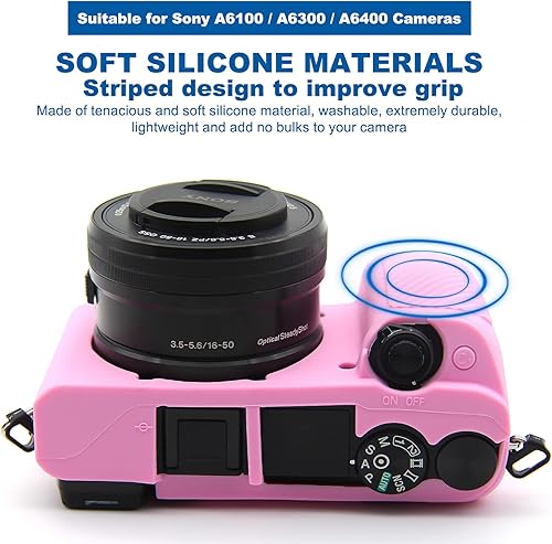 Miniatura 9 de Funda para cámara digital Sony Alpha A6100 A6300 A6400 ILCE-6100 ILCE-6300 ILCE-6400, carcasa de silicona suave antiarañazos, funda protectora de