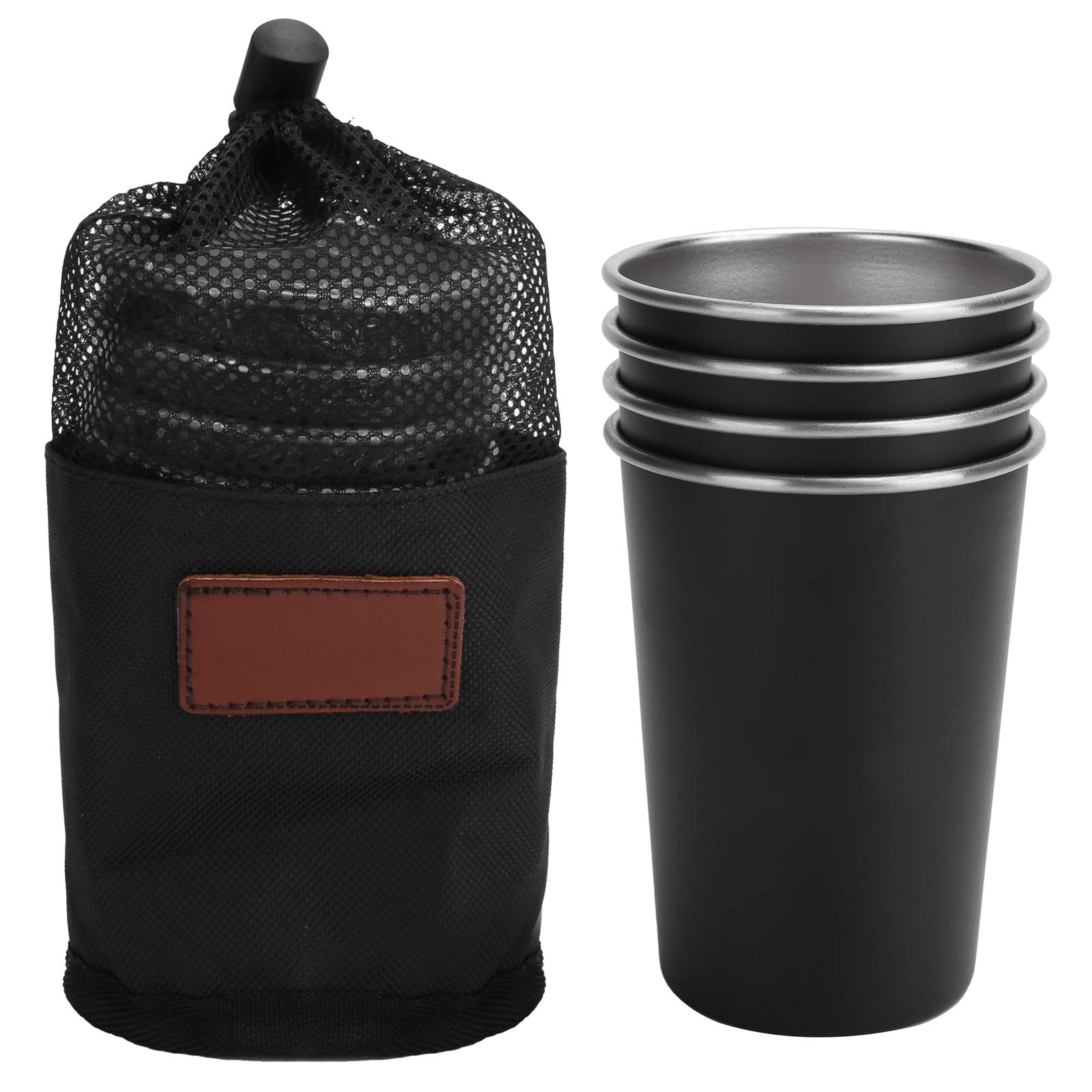 Tasse de boisson en acier inoxydable Pilipane de finition épurée pour extérieur