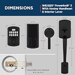Weiser Powerbolt 3 Verrouillage de porte du clavier, Matte Black