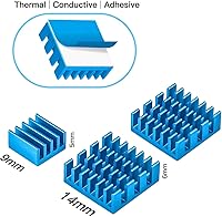 Vista 7 de Miuzei Funda Raspberry Pi 3 B+ con ventilador de refrigeración Pi 3B con 3 disipadores de calor 5V 3A fuente de alimentación para Raspberry Pi 3 B+