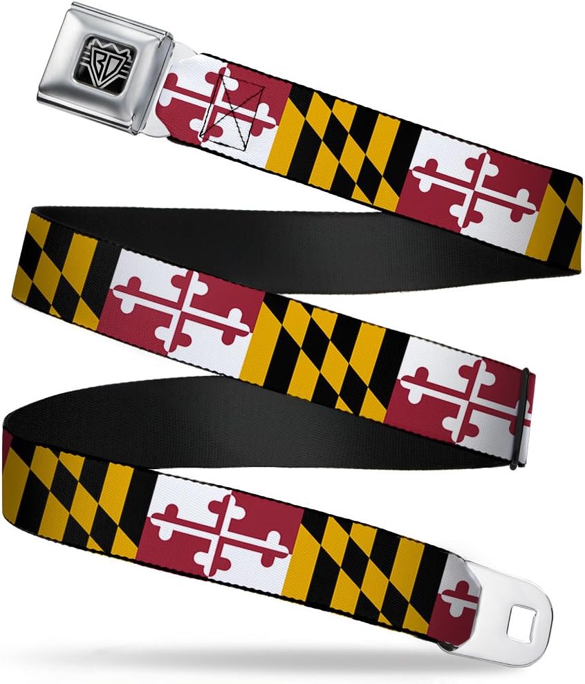 Buckle-Down Seatbelt Belt - Maryland Flags