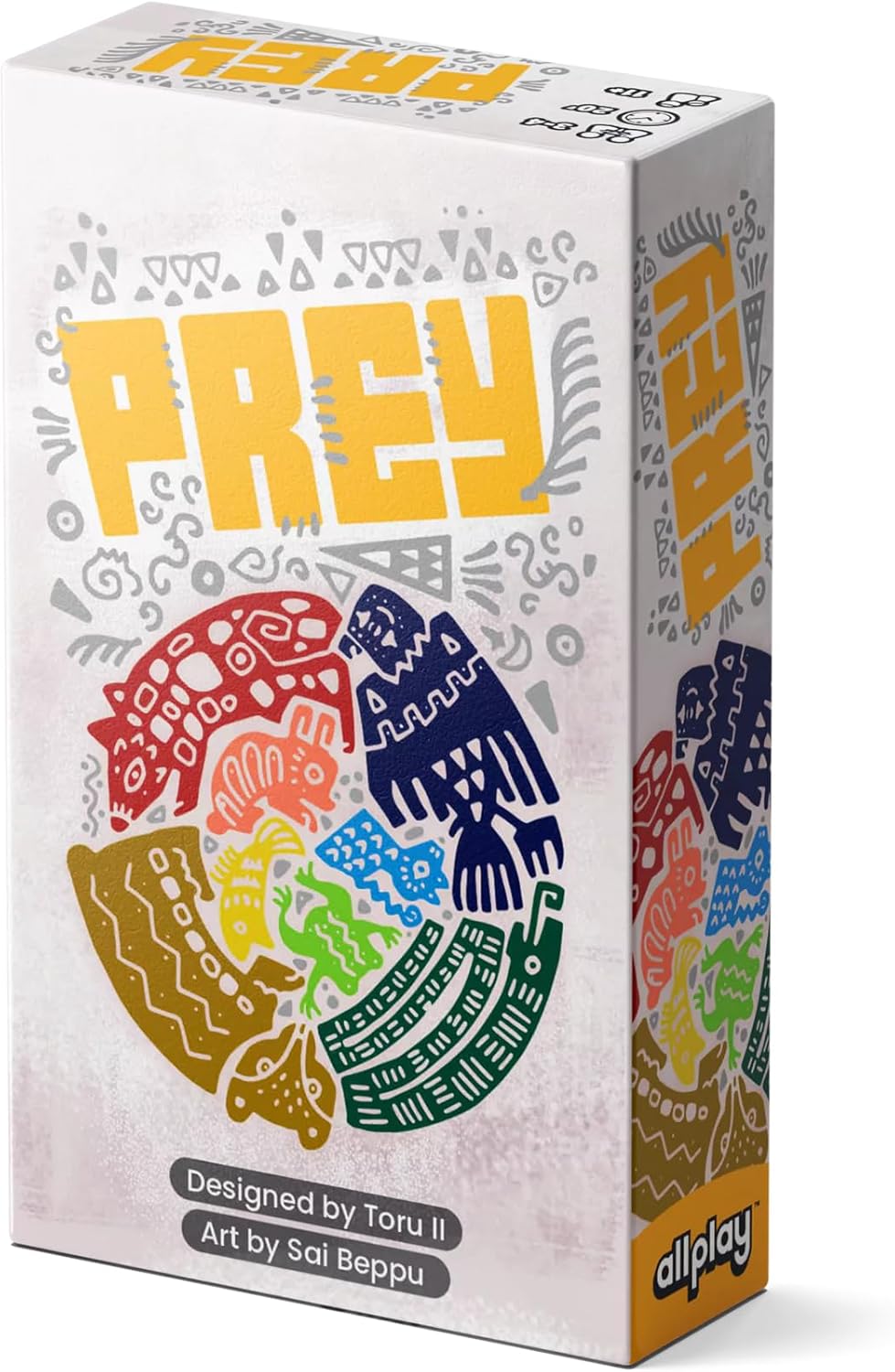Allplay Prey Board Game - A Tiny Trick-Taker that Fits in Your Pocket - Flip Your Cards Over Halfway Through - Travel-Sized for Adults & Families - 3-4 Players 20 Minutes Ages 11+