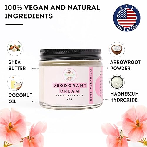 Vista 41 de ECO ROOTS Desodorante natural para mujeres y hombres Crema desodorante orgánica sin aluminio Desoderante saludable sin bicarbonato de sodio