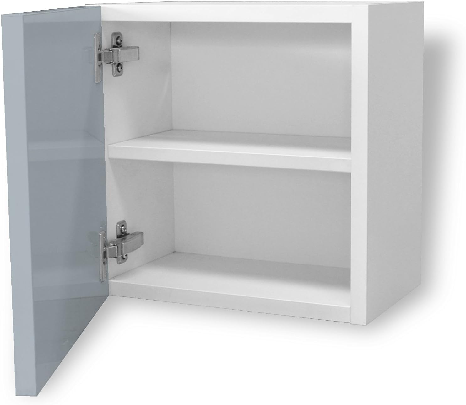 Aleghe Complement Smooth Bathroom Side Cabinet – Light Grey Gloss